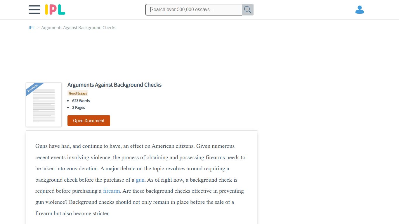 Arguments Against Background Checks | ipl.org